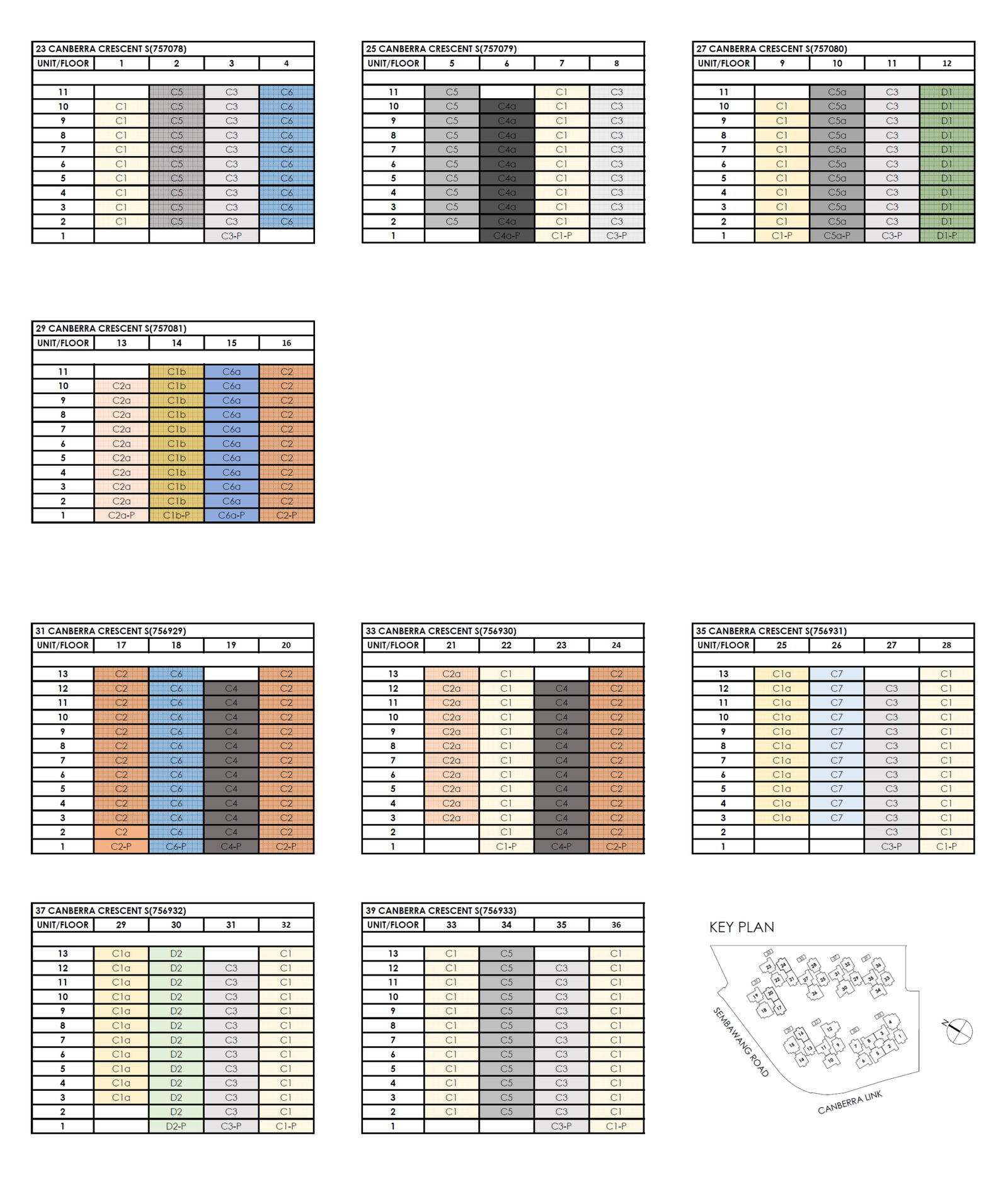 Provence Residence Elevation Chart